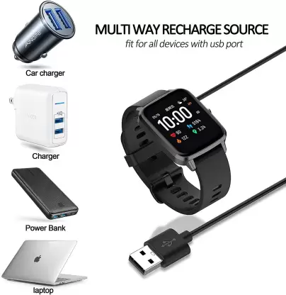 Magnetic Charging Cable 0.5 m For Noise ColorFit Pro 3 -Noise ColorFit Pro 2 -  (Compatible with noise colorfit pro 3 - pro 2 - pro 2 Oxy -pulse - ultra- nav, navplud --brio, Black, One Cable)